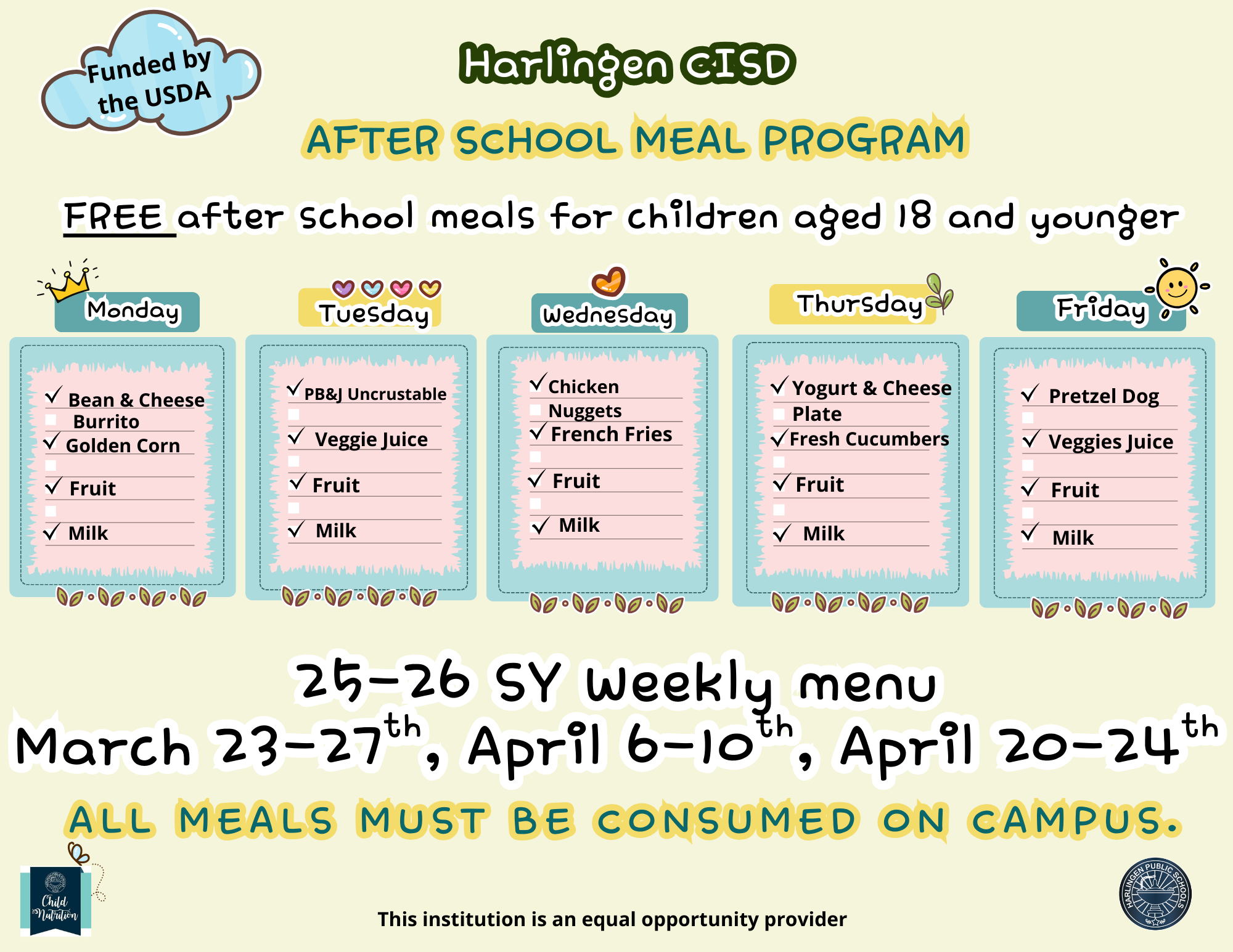 Supper Menus/CACFP Wk2